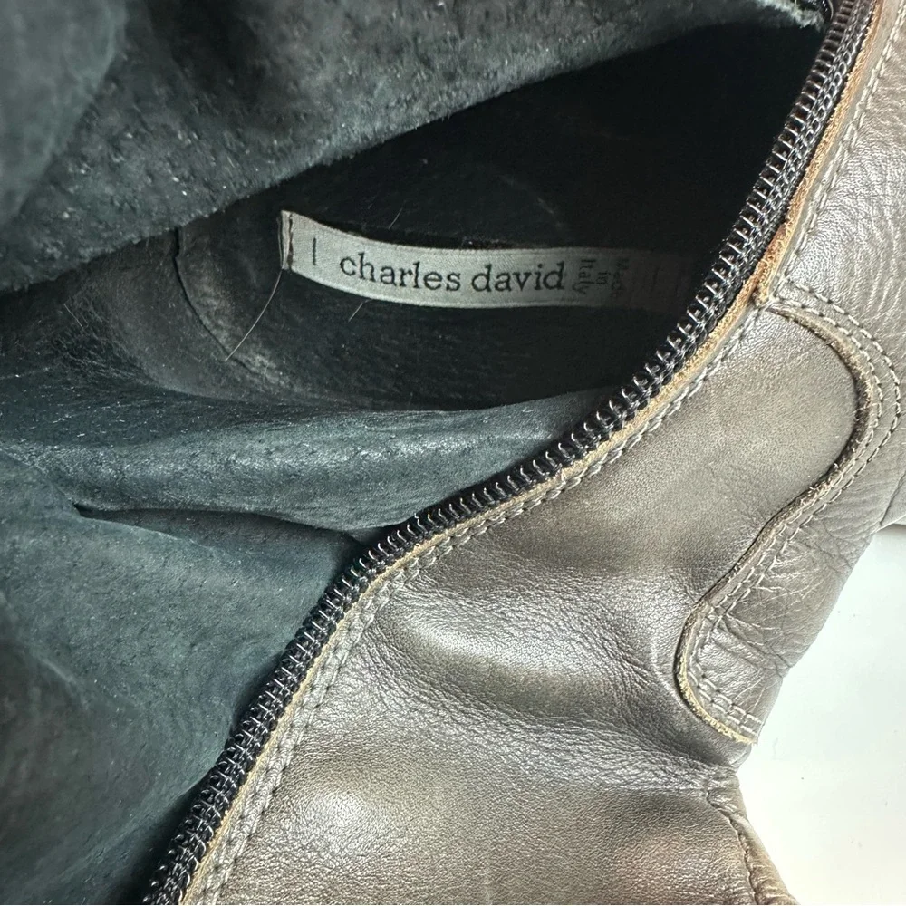Charles David Italian Leather Riding Boots Brown | Knee High | EU 39